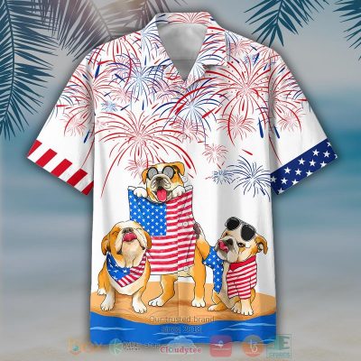 Three Bulldog Independence Day Is Coming Hawaiian Shirt, Shorts - Hot Sale 2025