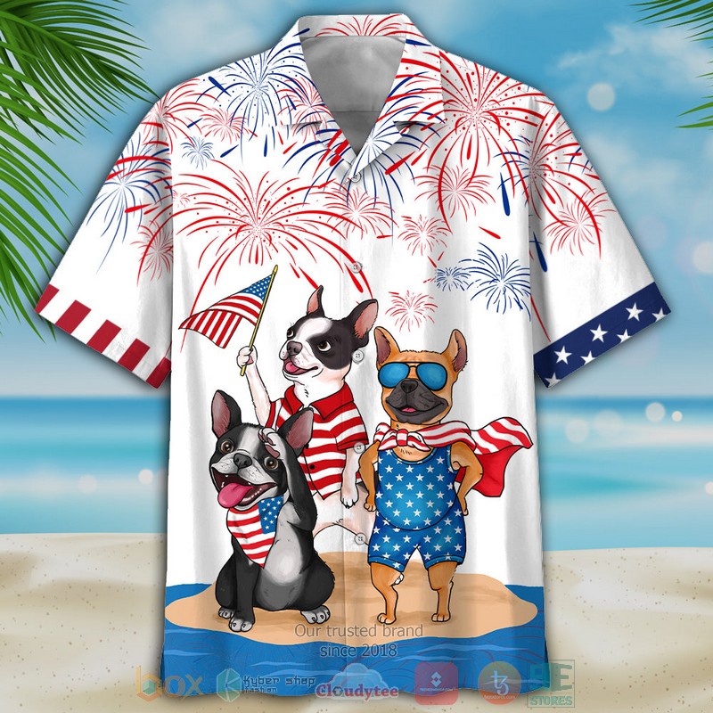 Three Colors French Bulldog Independence Day Hawaiian Shirt, Shorts - Hot Sale 2025