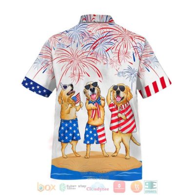 Three Golden Retriever Independence Day Is Coming Hawaiian Shirt, Shorts - Hot Sale 2025