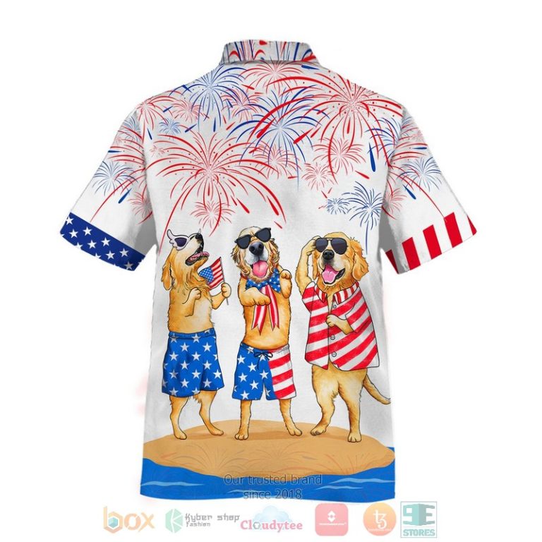 Three Golden Retriever Independence Day Is Coming Hawaiian Shirt, Shorts - Hot Sale 2025