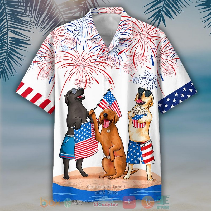 Three Colors Labrador Independence Day Is Coming Hawaiian Shirt, Shorts - Hot Sale 2025
