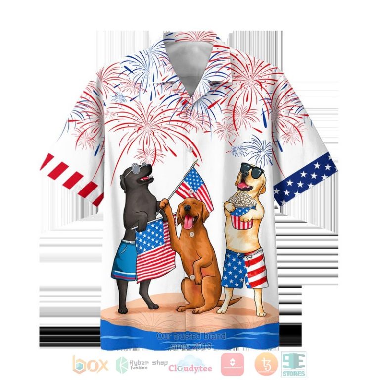 Three Colors Labrador Independence Day Is Coming Hawaiian Shirt, Shorts - Hot Sale 2025