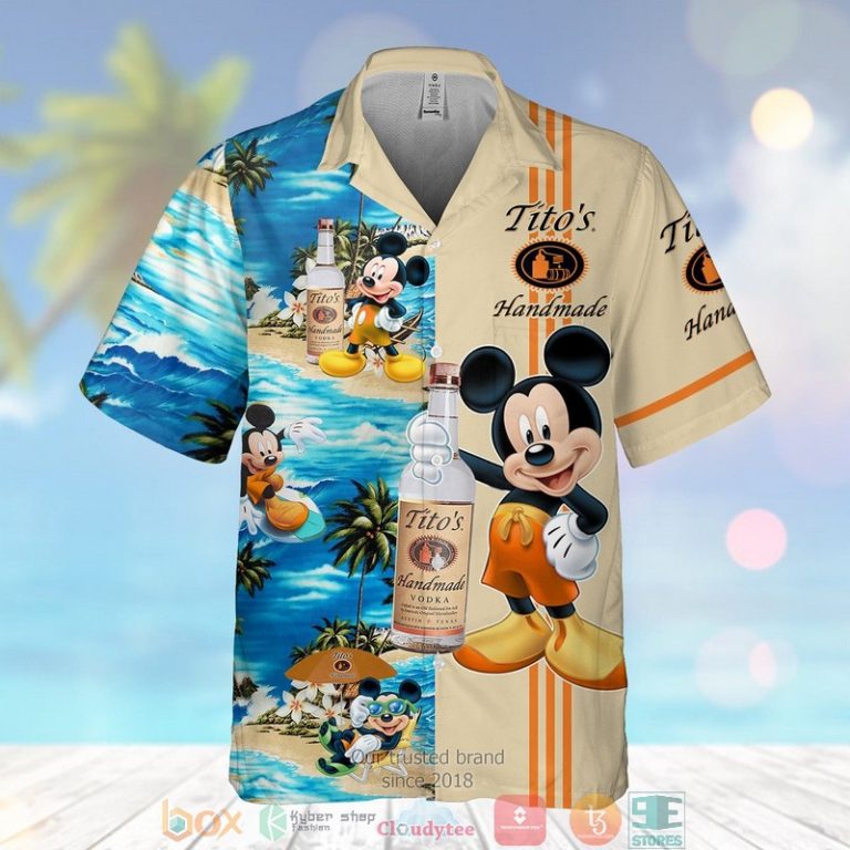 Tito?S Handmade Vodka Mickey Mouse On The Beach 3D Hawaiian Shirt, Short - Hot Sale 2025 Tito?S Handmade Vodka Mickey Mouse On The Beach 3D Hawaiian Shirt, Short - Hot Sale 2025