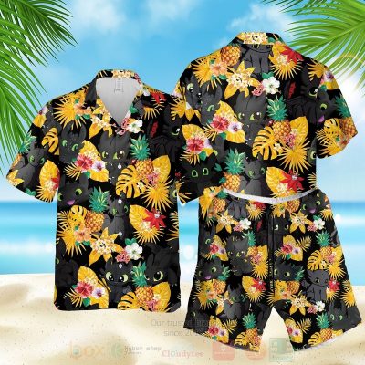 Toothless Baby Black-Yellow Hawaiian Shirt, Short - Hot Sale 2025