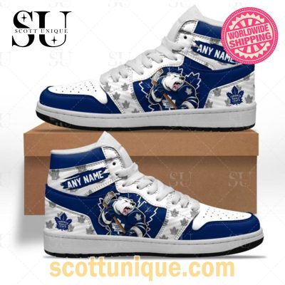 NHL Toronto Maple Leafs Special Team Mascot Air Jordan 1 High Top Sneakers -Soulcals.com