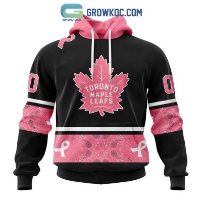 Toronto Maple Leafs NHL Special Style Paisley In October We Wear Pink Breast Cancer Personalized Hoodie T Shirt