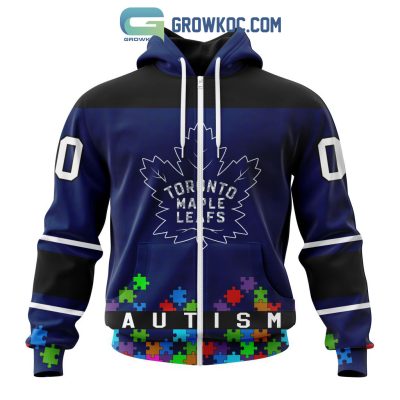 Toronto Maple Leafs NHL Special Unisex Kits Hockey Fights Against Autism Hoodie T Shirt