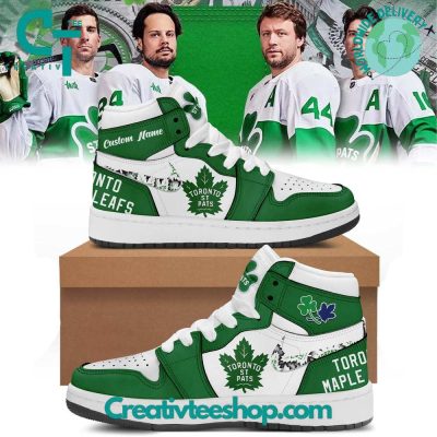 Toronto Maple Leafs ?Saint Patrick?s? Air Jordan 1 Sneaker - soulcals.com