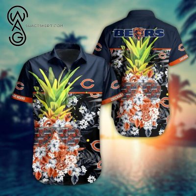 Tropical Pineapple Chicago Bears Combo Hawaiian Shirt And Shorts - Hot Sale 2025