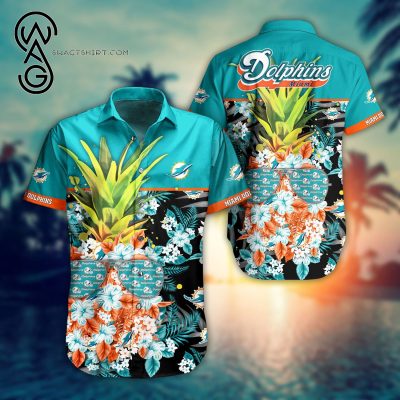 Tropical Pineapple Miami Dolphins Combo Hawaiian Shirt And Shorts - Hot Sale 2025