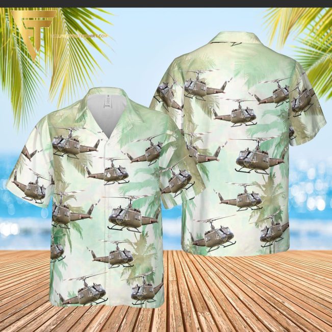 Tropical Us Army Uh-1 Huey All Over Print Hawaiian Shirts And Beach Shorts - Hot Sale 2025