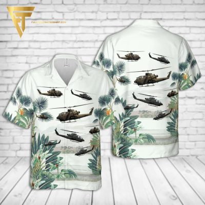 Tropical Palm Tree Us Army Ah-1F Cobra All Over Print Hawaiian Shirts And Beach Shorts - Hot Sale 2025