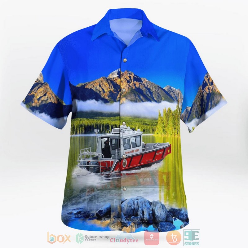 Troy Fire Department Fire-Rescue Boat Hawaiian Shirt, Shorts - Hot Sale 2025