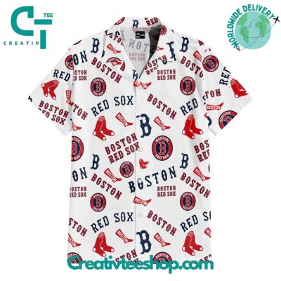 Boston Red Sox Emblem Odyssey Hawaiian Set - Teesmith
