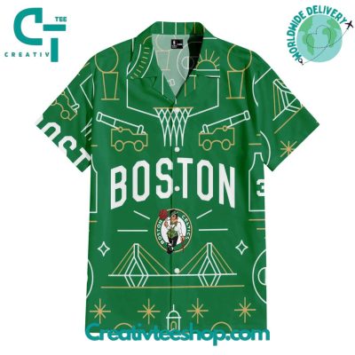 Boston Celtics Illustration Hawaiian Set - Teesmith