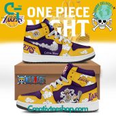 Los Angeles Lakers x One Piece Personalized Air Jordan 1 Shoes - Creativteeshop