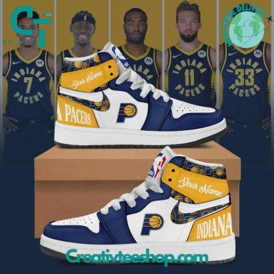 NBA Indiana Pacers Air Jordan 1 Sneakers - soulcals.com