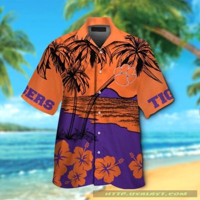 Clemson Tigers Hibiscus Hawaiian Shirt Beach Short - Hot Sale 2025