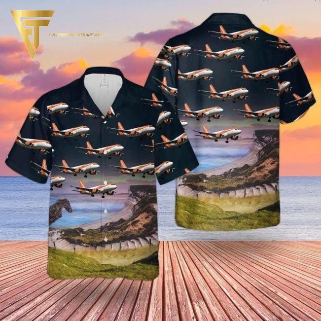 Uk Airlines Easyjet Airbus A319-100 All Over Print Hawaiian Shirts And Beach Shorts - Hot Sale 2025