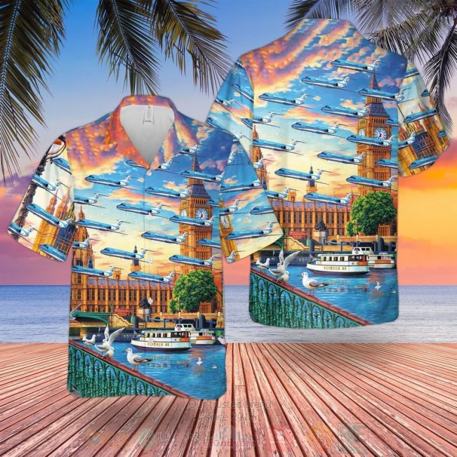 Uk Airlines Klm Uk Fokker 100 Hawaiian Shirt, Short - Hot Sale 2025