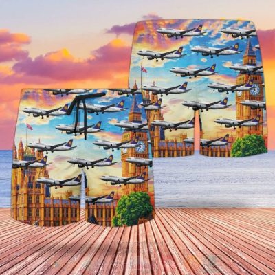 Uk Airlines Lufthansa Airbus A320-200 Hawaiian Shirt, Short - Hot Sale 2025