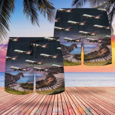 Uk Airlines Virgin Atlantic Boeing 787-9 Dreamliner Hawaiian Shirt, Shorts - Hot Sale 2025