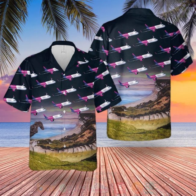Uk Airlines Wizz Air Airbus A321-200 Hawaiian Shirt, Short - Hot Sale 2025