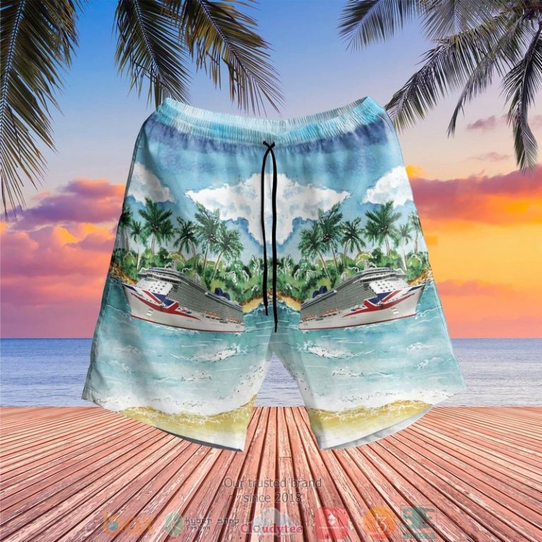 Uk P&O Cruises Mv Britannia Island Hawaiian Shirt, Short - Hot Sale 2025