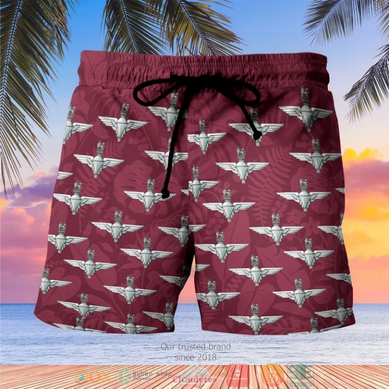 Uk Parachute Regiment Badge Maroon Hawaiian Shirt, Short - Hot Sale 2025