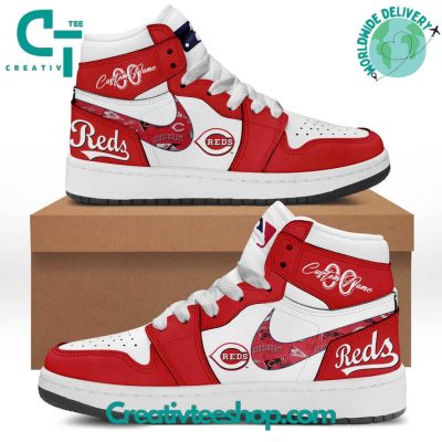 MLB Cincinnati Reds Personalized Air Jordan 1 Sneaker - soulcals.com