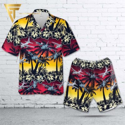 Us Air Force Lockheed Ac-130 All Over Print Hawaiian Shirts And Beach Shorts - Hot Sale 2025