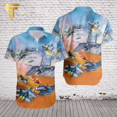 Us Air Force Mcdonnell Douglas F-15 Eagle All Over Print Hawaiian Shirts And Beach Shorts - Hot Sale 2025