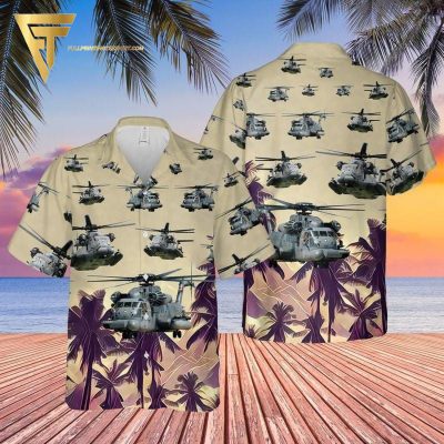 Us Air Force Sikorsky Mh-53 Pave Low Purple Palm Tree All Over Print Hawaiian Shirts And Beach Shorts - Hot Sale 2025