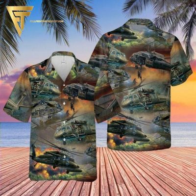 Us Army Helicopter Sikorsky Uh-60 Black Hawk All Over Print Hawaiian Shirts And Beach Shorts - Hot Sale 2025