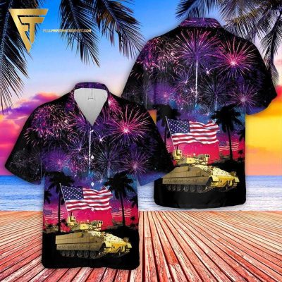 Us Army M2A3 Bradley For Independence Day All Over Print Hawaiian Shirts And Beach Shorts - Hot Sale 2025