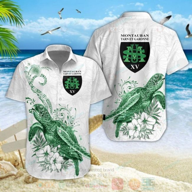 Us Montauban Turtle Hawaiian Shirt, Short - Hot Sale 2025
