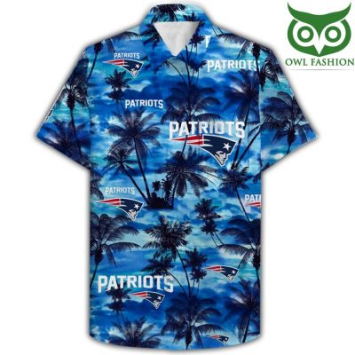 New England Patriots NFL palm trees COMBO HAWAII SHIRT SHORTS FLIP FLOPS