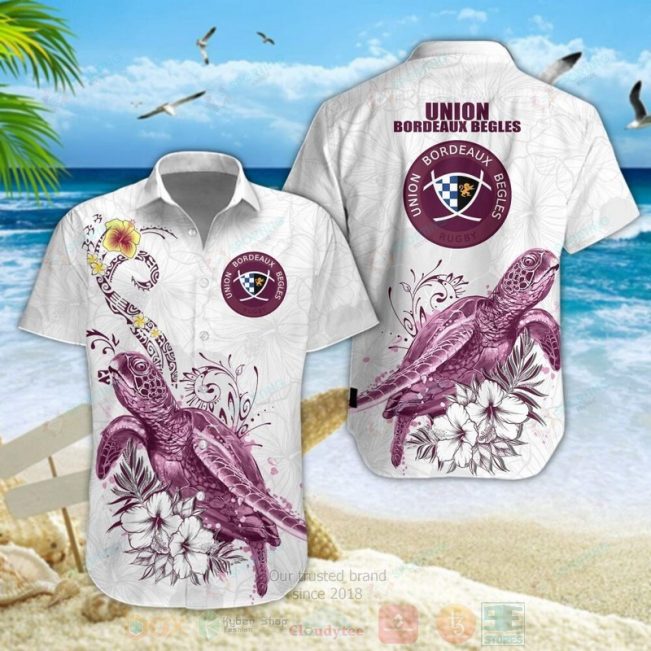 Union Bordeaux Begles Turtle Hawaiian Shirt, Short - Hot Sale 2025