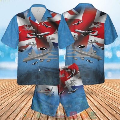 United Kingdom Flag Raf Boeing E-3D Sentry Aew1 Hawaiian Shirt, Shorts - Hot Sale 2025