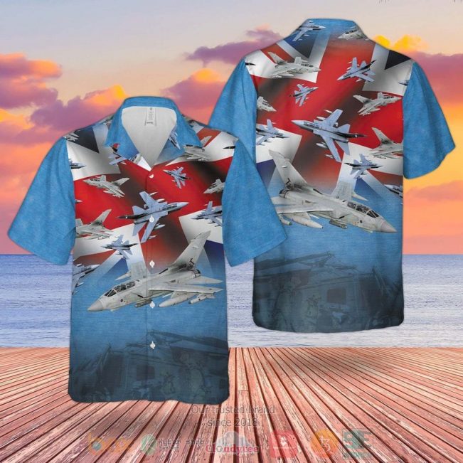 United Kingdom Flag Raf Historical Tornado Gr4 Hawaiian Shirt, Shorts - Hot Sale 2025