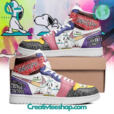 Snoopy Over Things I Cant Control Air Jordan 1 Sneaker - soulcals.com