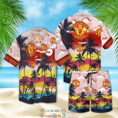 Manchester United Fc Palm Tree Hawaiian Shirt Beach Shorts - Hot Sale 2025