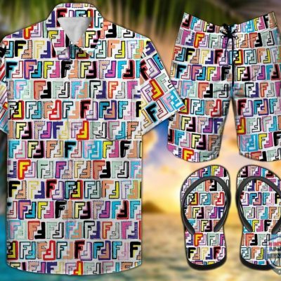 Fendi Hawaiian Shirt Beach Short - Hot Sale 2025