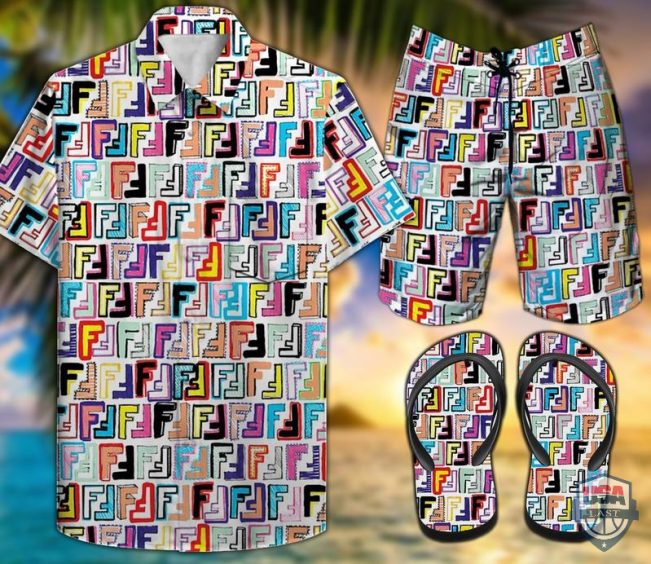 Fendi Hawaiian Shirt Beach Short - Hot Sale 2025