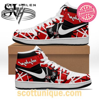 Van Halen Artwork Music Nike Air Jordan High Top Sneakers -Soulcals.com