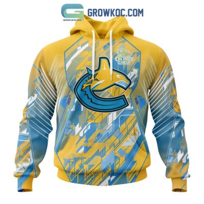 Vancouver Canucks NHL Fearless Against Childhood Cancers Hoodie T Shirt