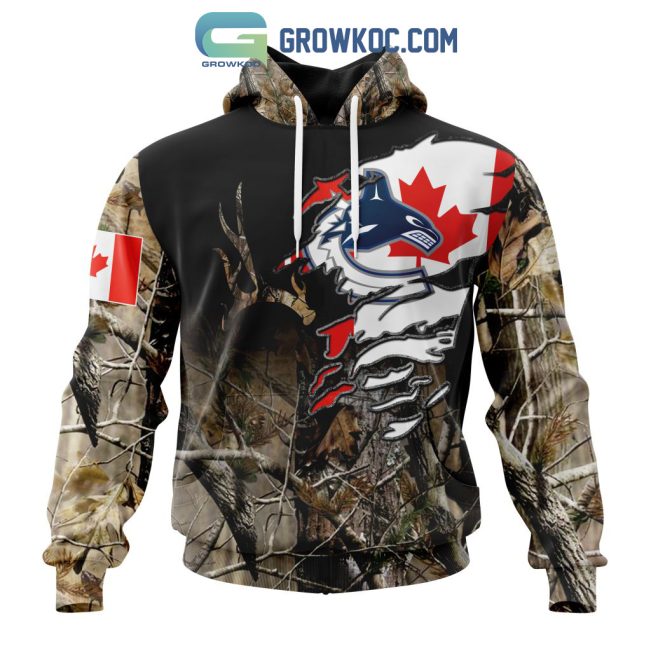 Vancouver Canucks NHL Special Camo Realtree Hunting Personalized Hoodie T Shirt