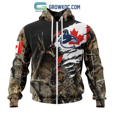Vancouver Canucks NHL Special Camo Realtree Hunting Personalized Hoodie T Shirt