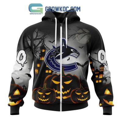Vancouver Canucks NHL Special Pumpkin Halloween Night Hoodie T Shirt