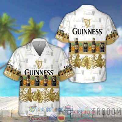 Guinness Beer Tropical Pineapple Hawaiian Shirt Beach Shorts - Hot Sale 2025